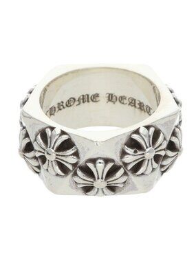 Chrome Hearts Pentagon CH Plus Silver Ring